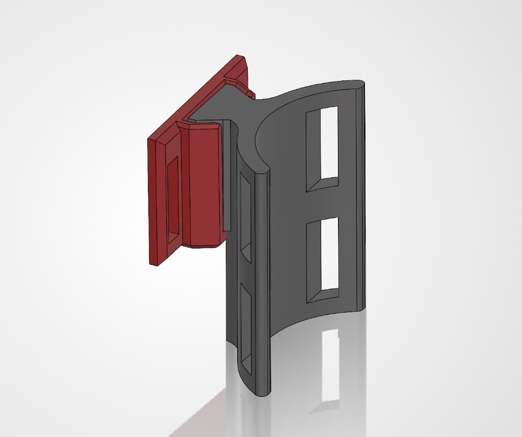 SolidWorks render of full assembly, front view
